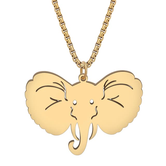 🐘 BAMAY Edelstahl Elefant Halskette Anhänger 🌟 Mode Schmuck Geschenke