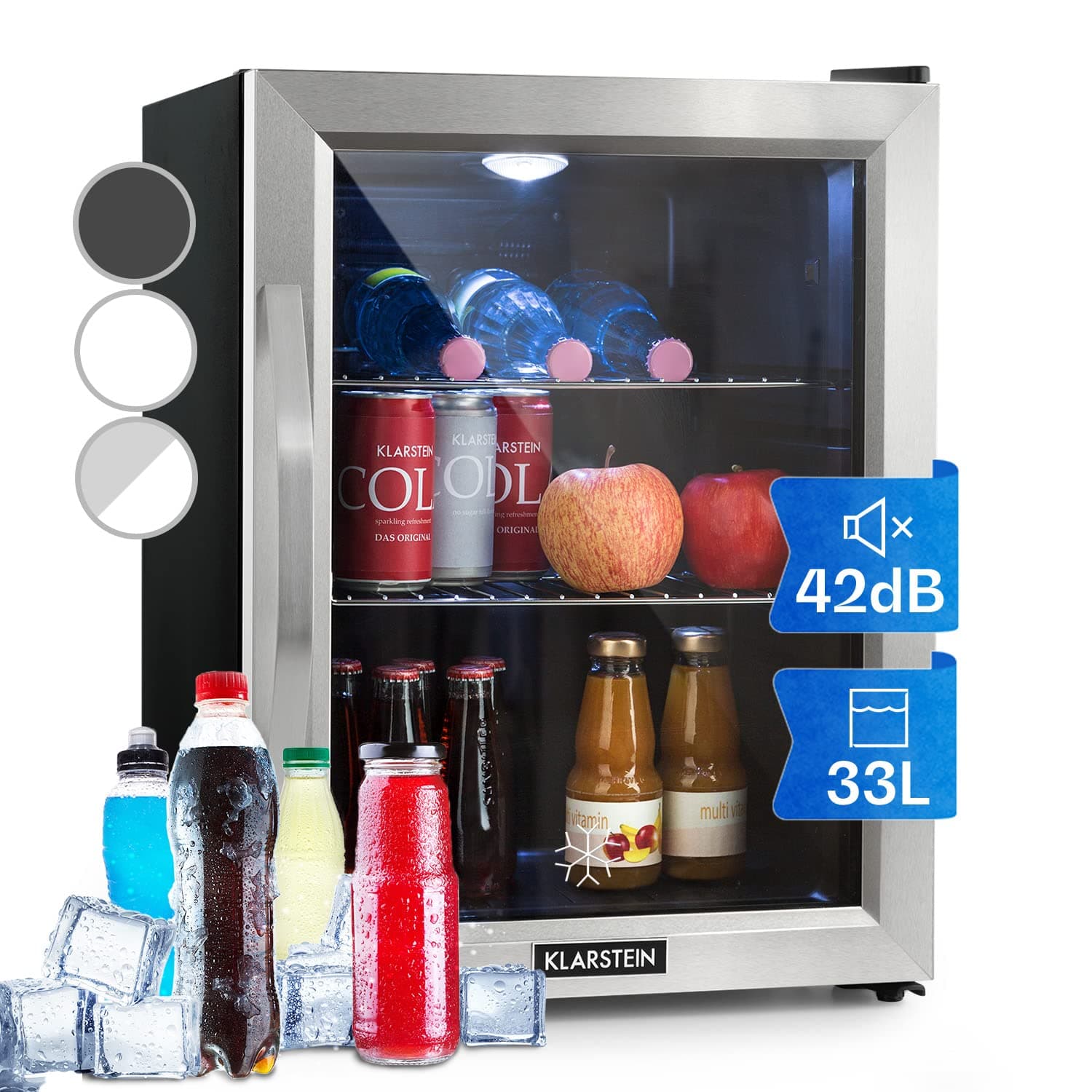 🍻 Klarstein Mini Kühlschrank mit Glastür - 33 Liter Bier immer kalt halten! 🥶