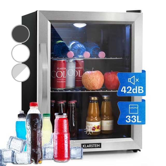🍻 Klarstein Mini Kühlschrank mit Glastür - 33 Liter Bier immer kalt halten! 🥶