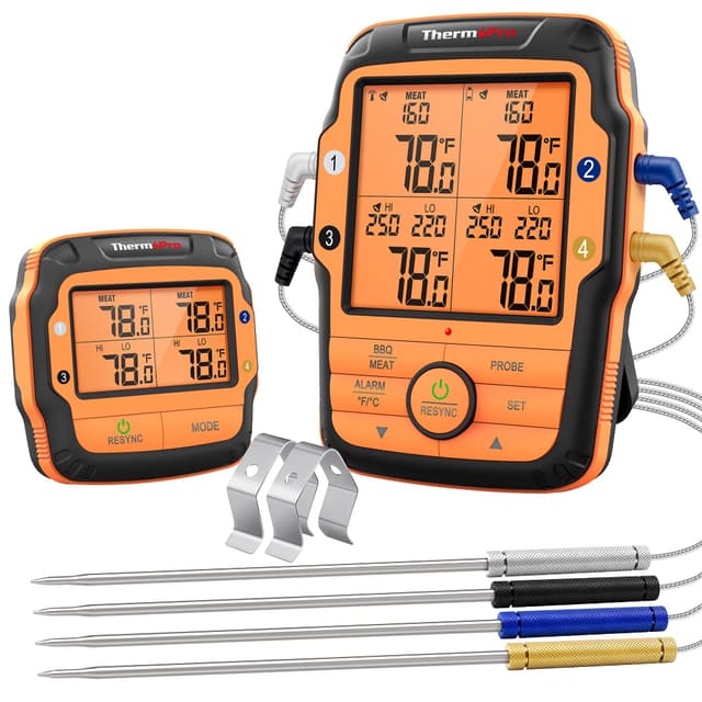 🔥 Deal des Tages: ThermoPro TP27C Funk Grillthermometer mit 4 Sonden 🔥