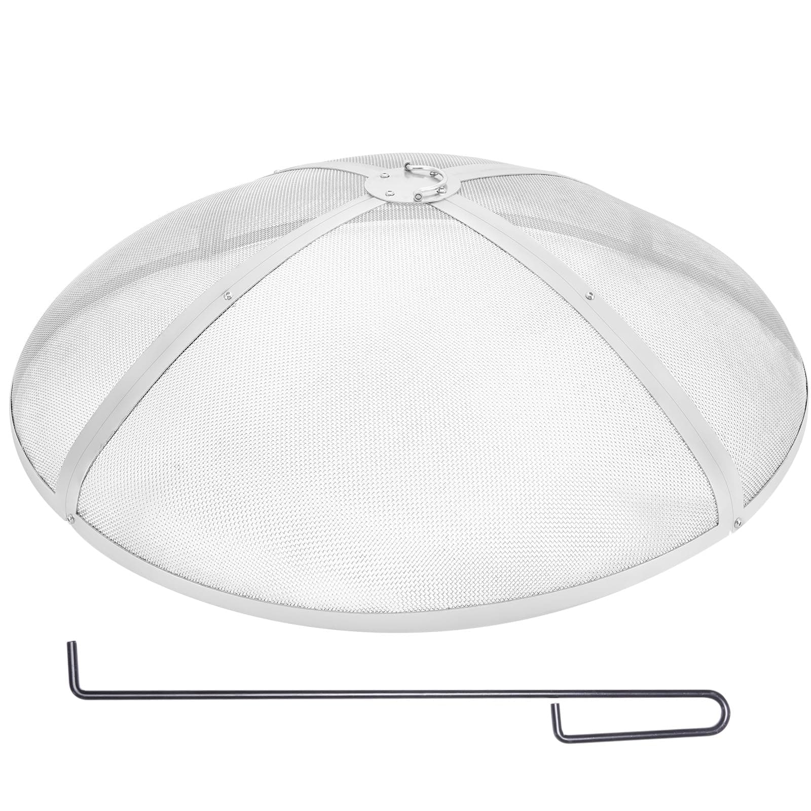 VEVOR Funkenfang für Feuerschalen φ762 x 215 mm 🌟 Edelstahl Funkenhaube 🛡️ Feuerstellengitter
