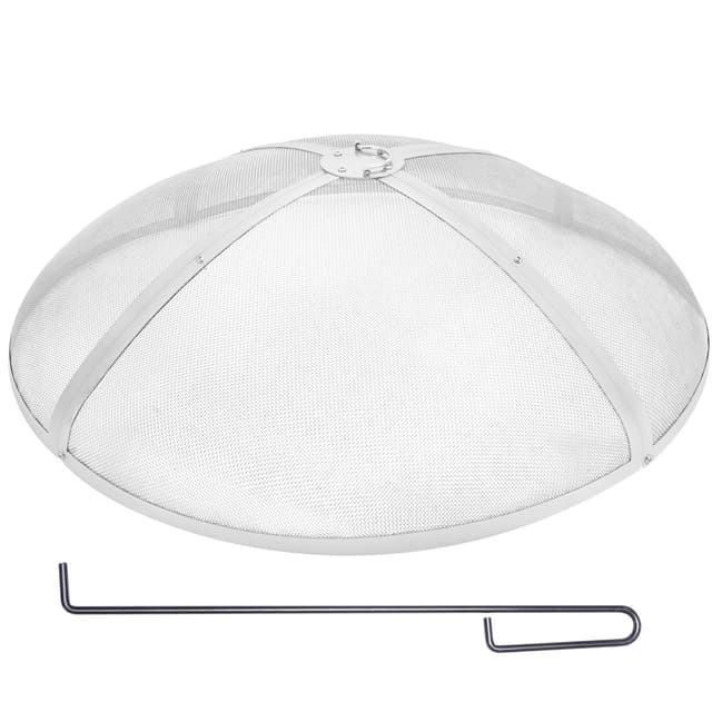 VEVOR Funkenfang für Feuerschalen φ762 x 215 mm 🌟 Edelstahl Funkenhaube 🛡️ Feuerstellengitter