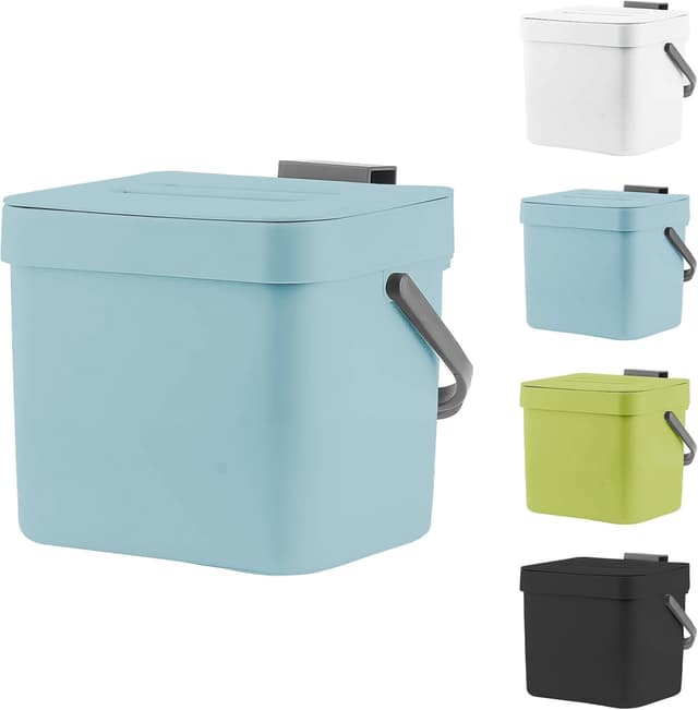🌿🗑️ TESIN Biomülleimer Küche 7 L – Komposteimer für alltäglichen Biomüll 🌿🗑️