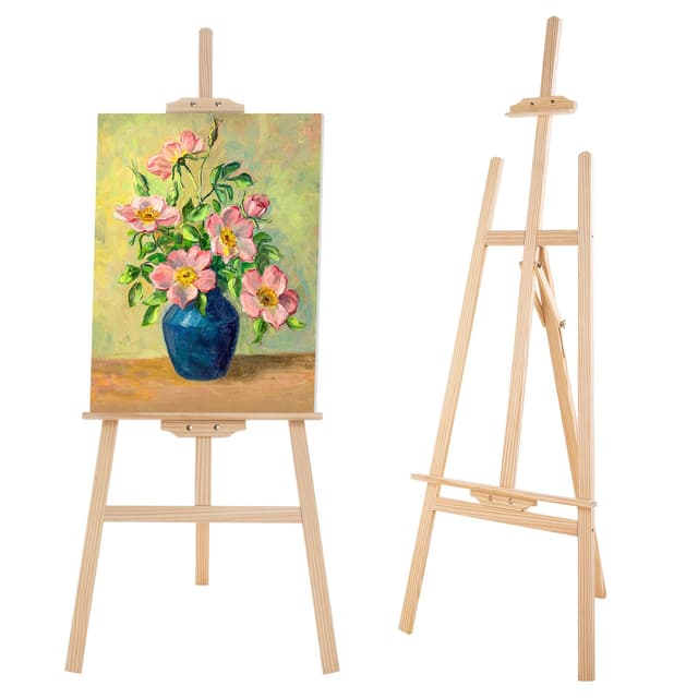 🎨🖌️ COOZEE Staffelei Holz Groß 152 cm - Verstellbar & Tragbar