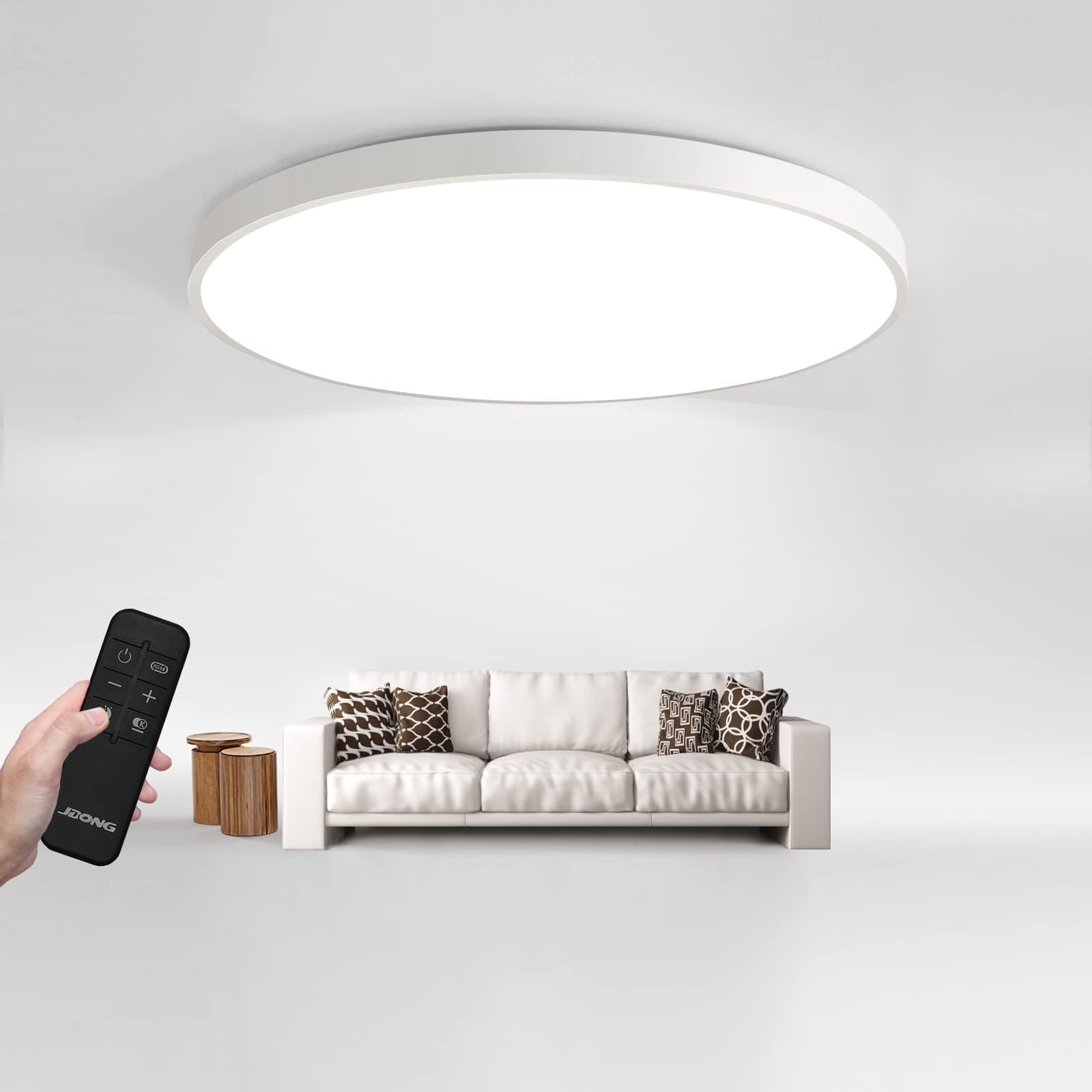 JDONG Led Deckenleuchte Dimmbar 72W Rund Flach Deckenlampe mit Fernbedienung