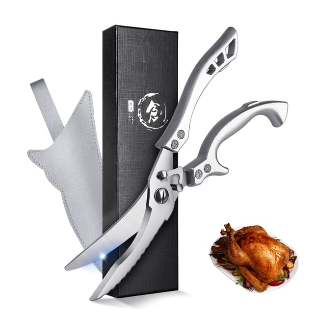 🔪🍗 TIVOLI Geflügelschere Profi Haushaltsschere Metallgriff - Modernes Design