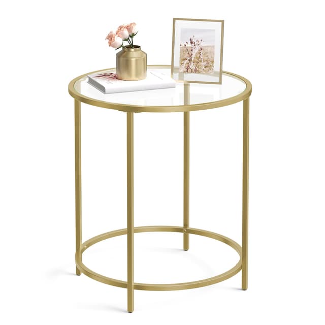 VASAGLE Beistelltisch rund in Goldfarben 💫