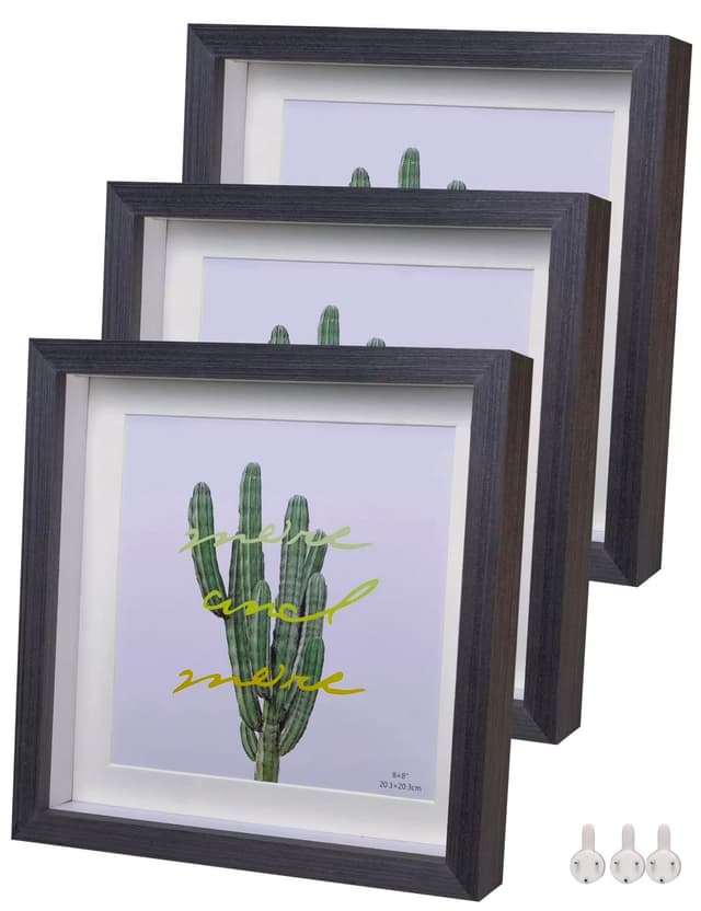 Angebot: Dohomi 3D Schwarzer Bilderrahmen Quadratisch 20x20cm 3er-Set 🖼️