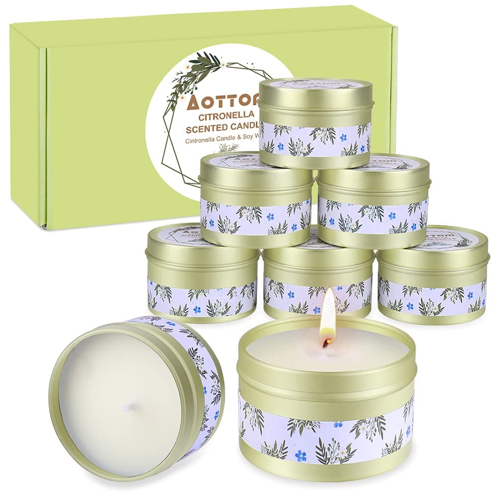 Citronella Kerzen draußen - Natürliche Sojawachskerzen für den Garten 🍋🕯️