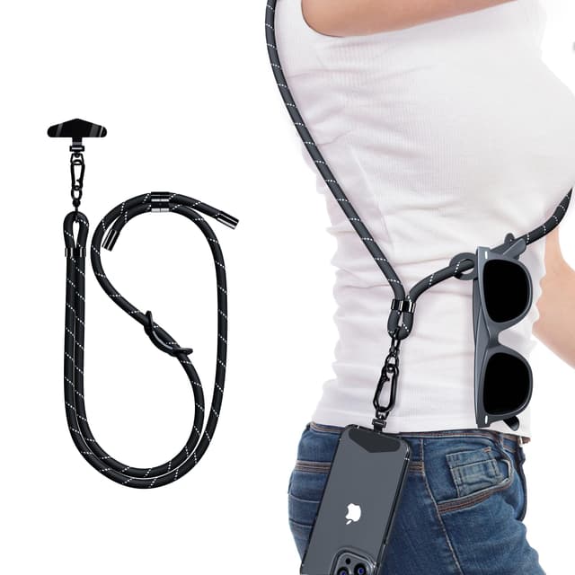 TUSEASY Handykette Universal – 8 mm Handy Umhängeband mit Edelstahl-Halterung 📱🔒