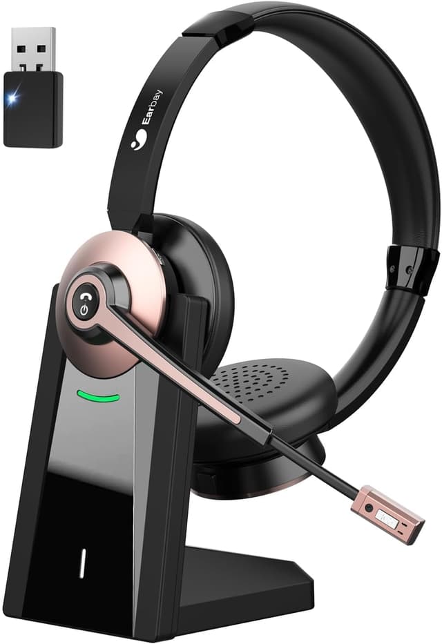 Earbay Kabelloses Headset mit Mikrofon und Rauschunterdrückung