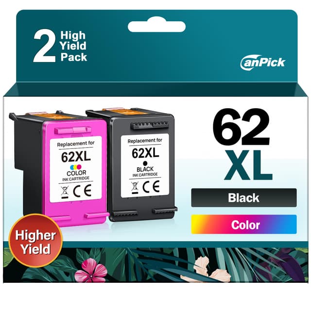 Ersatz Druckerpatronen HP 62XL Multipack für HP Envy und OfficeJet Drucker