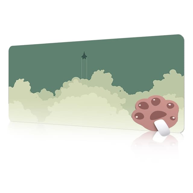 🌟 FAIRYGATE Büro Maus Mouse Pads 🌈 Gaming Mauspad Niedliche Grüne Schreibtischunterlage Ästhetische XXL Großes Erweitertes Wasserdichtes Gewebe