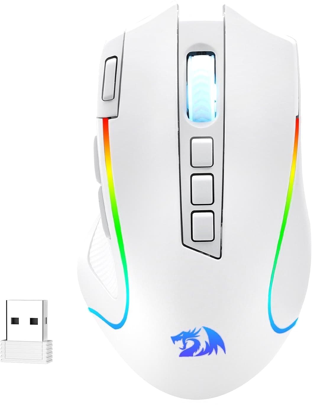 Redragon M612 PRO RGB Gaming Maus 8000 DPI - Weiß 3-Modi Weiß 😎🎮