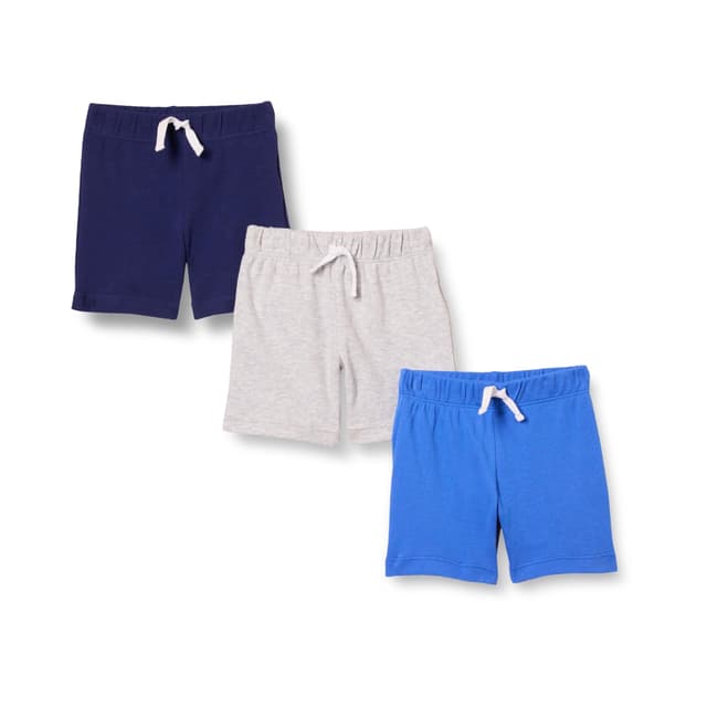 👶🩳 Amazon Essentials Unisex Baby Baumwollshorts Zum Schlüpfen, Multi-Packs 3 Blau/Grau Meliert/Marineblau 3-6 Monate - Rabattangebot!