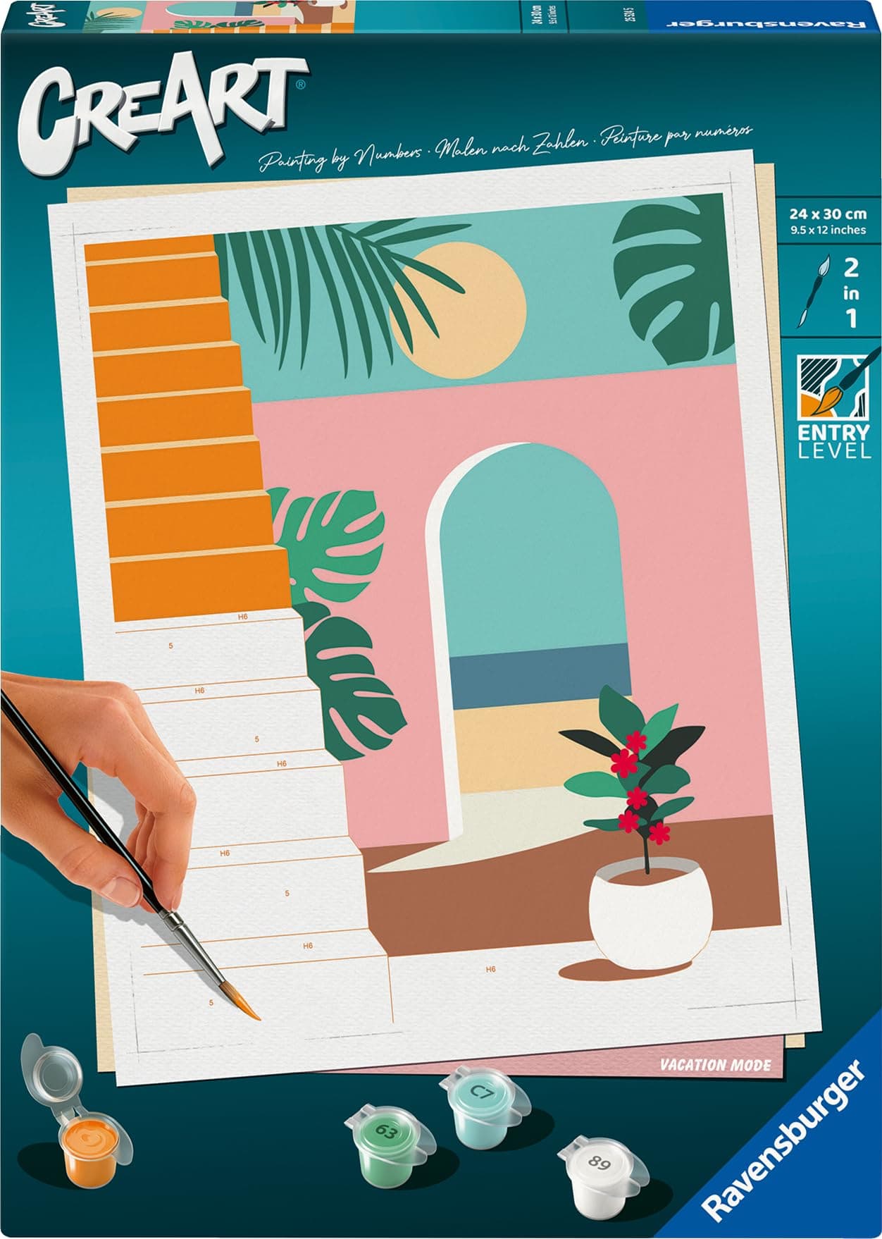 🎨 Ravensburger CreArt 25524 - Urlaubsmodus - Malen nach Zahlen Erwachsene