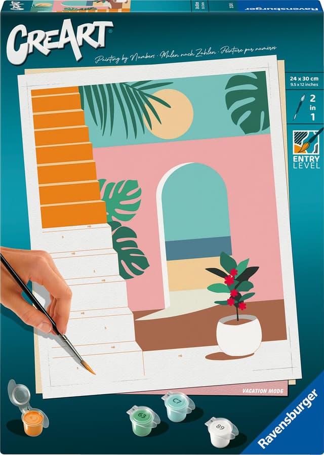 🎨 Ravensburger CreArt 25524 - Urlaubsmodus - Malen nach Zahlen Erwachsene