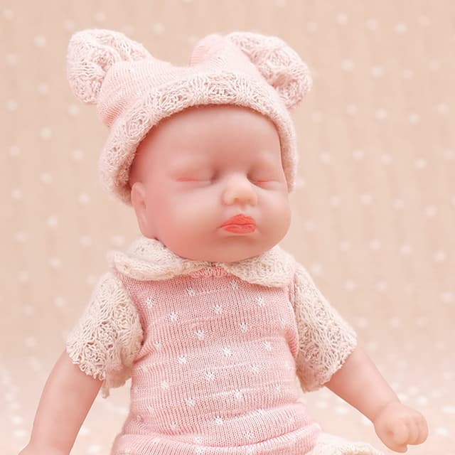 IVITA Mini Ganzkörper Silikon Reborn Baby Puppe 🎀 Neugeborenes Baby Puppe 🍼 Echte Baby Doll Handgemachte Weiche Babypuppe Mädchen