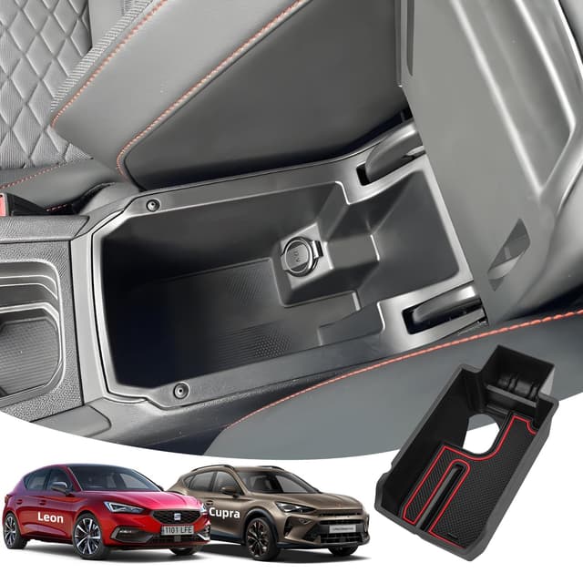 LANGBEAN Armlehne Aufbewahrungsbox für Seat Leon 2025 2024 2023 2022 2021 2020 🚗