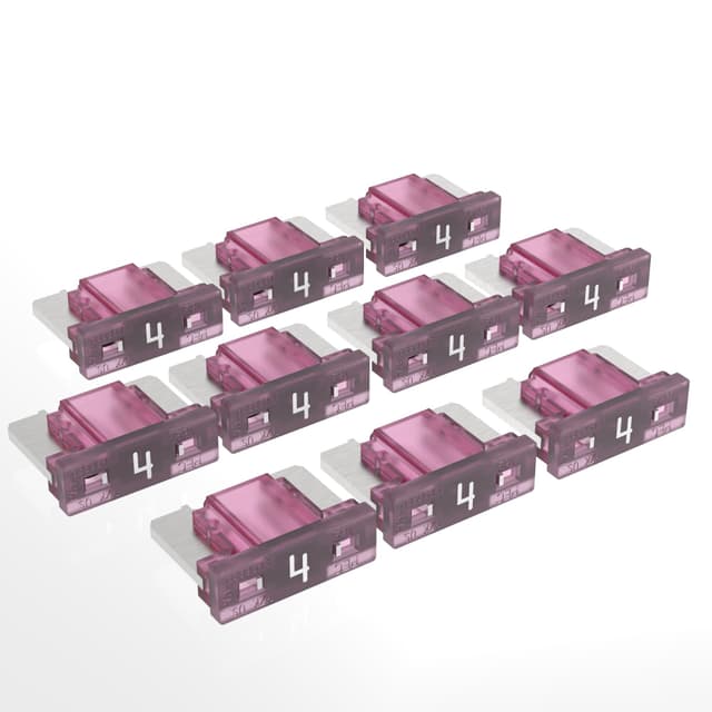 🚗 AUPROTEC Mini LP Kfz Sicherungen Flachstecksicherungen 2A - 30A Auswahl: 4A Ampere pink, 10 Stück 🛡️