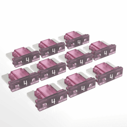 🚗 AUPROTEC Mini LP Kfz Sicherungen Flachstecksicherungen 2A - 30A Auswahl: 4A Ampere pink, 10 Stück 🛡️