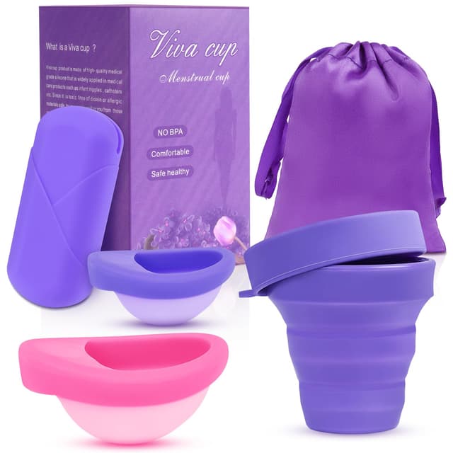 ACWOO Menstruationsscheibe Set: 2 Periodenscheiben (S+L) + Sterilisator 🌸