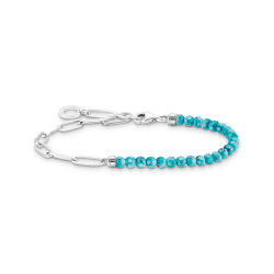 Thomas Sabo Armband Perlen 925 Sterling Silber A2099 14,00 cm Türkis 🌟