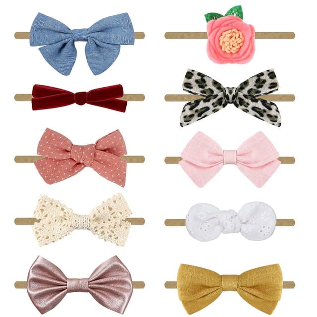 DRESHOW 10 Stück Baby Haarband Set 👶🌸🎀