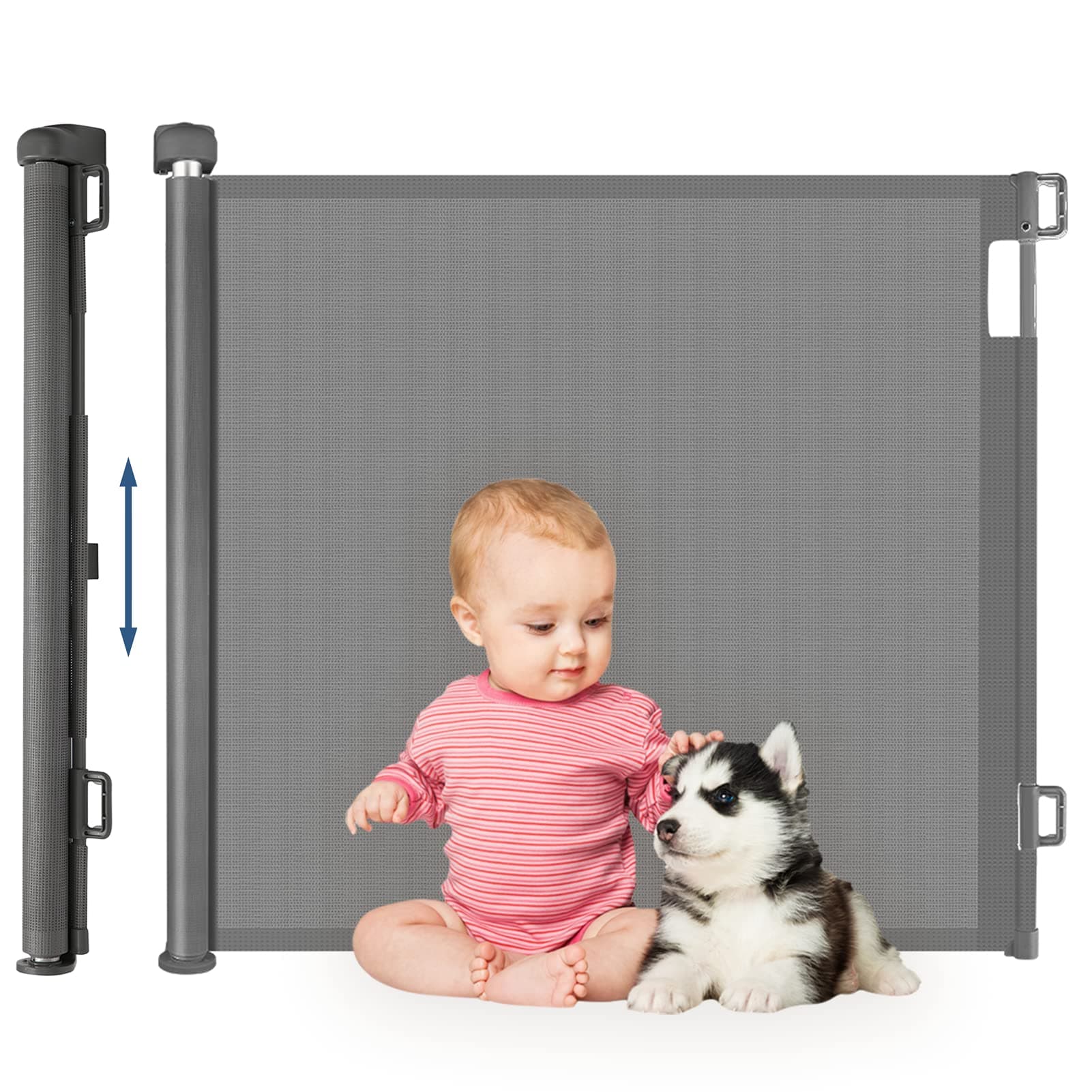 HollyHOME Treppenschutzgitter Ausziehbar 0-180cm 🛡️👶🐶