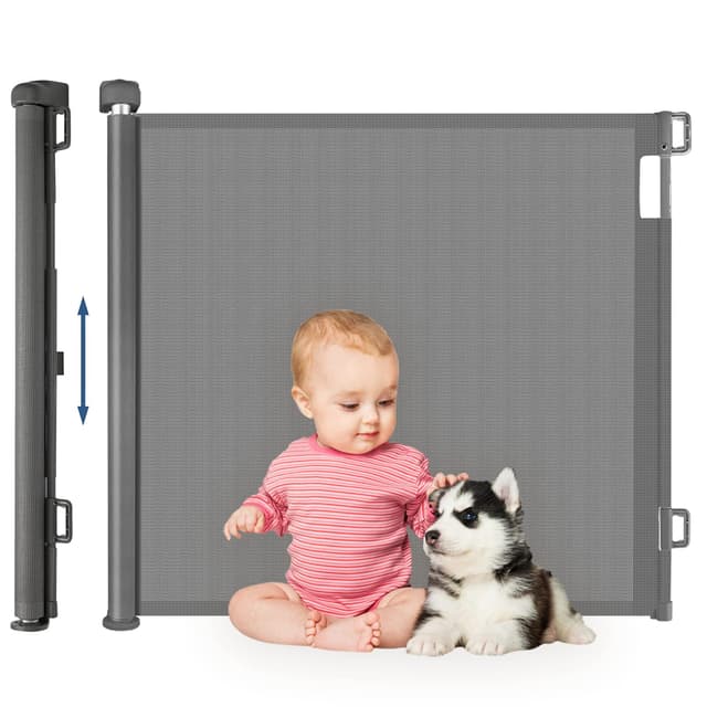 HollyHOME Treppenschutzgitter Ausziehbar 0-180cm 🛡️👶🐶