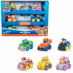 🐾 PAW Patrol Pup Squad Racers - 6-teiliges Fahrzeug-Geschenkset 🚗💨 Angebot bei HelloDeals