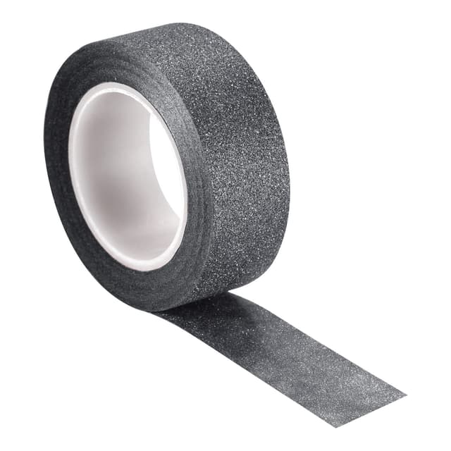 🎁🎉 Sourcing Map Glitzertape Dekoband Bastelkleber 1.5cmx10m Schwarz für Geschenkboxen - Sonderangebot!