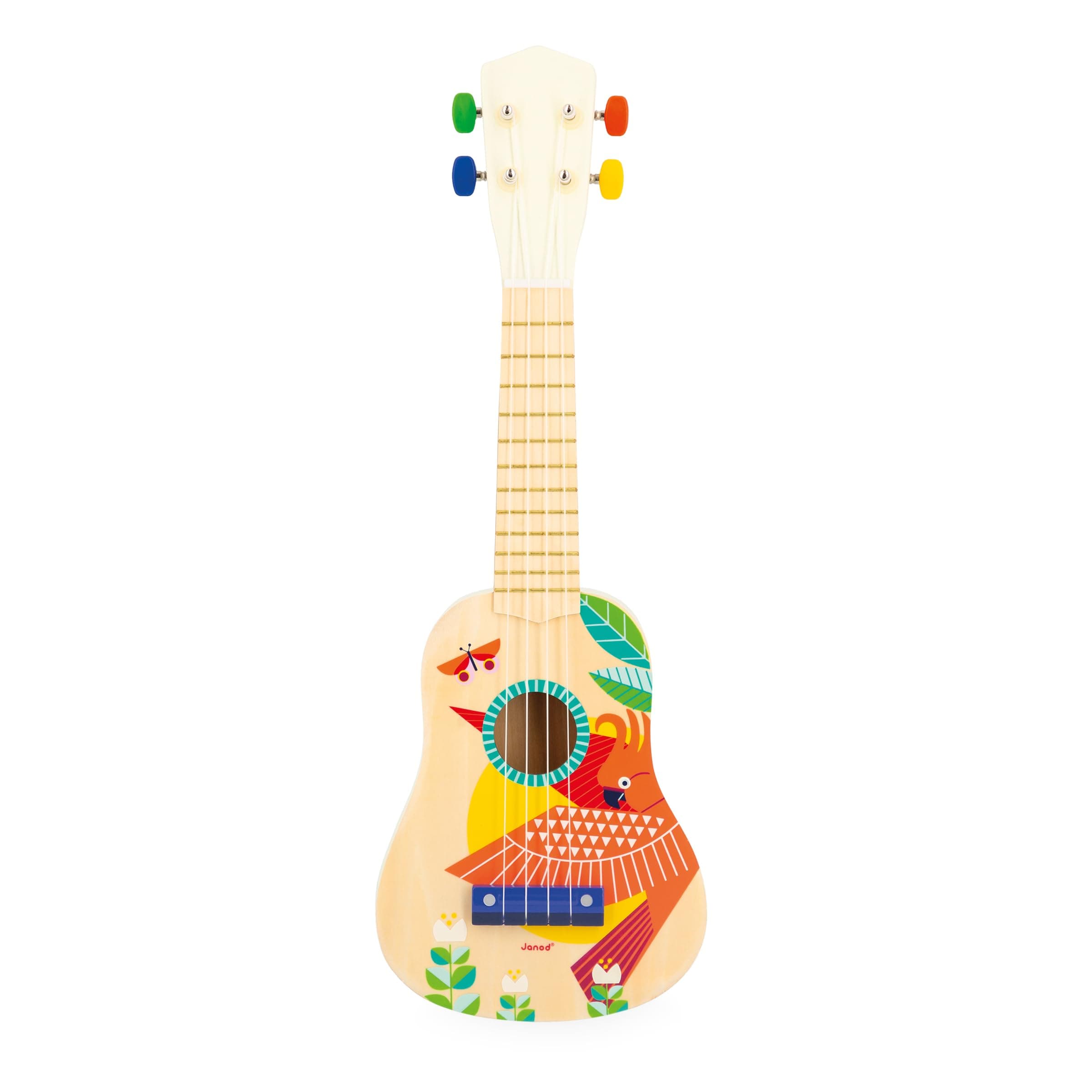 🎶 Janod Gioia Ukulele aus Holz für Kinder - Musikinstrument und Rollenspiel 🎸