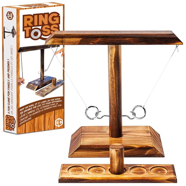 Ring Toss® Game | Geschicklichkeitsspiel aus Holz | Premium Qualität