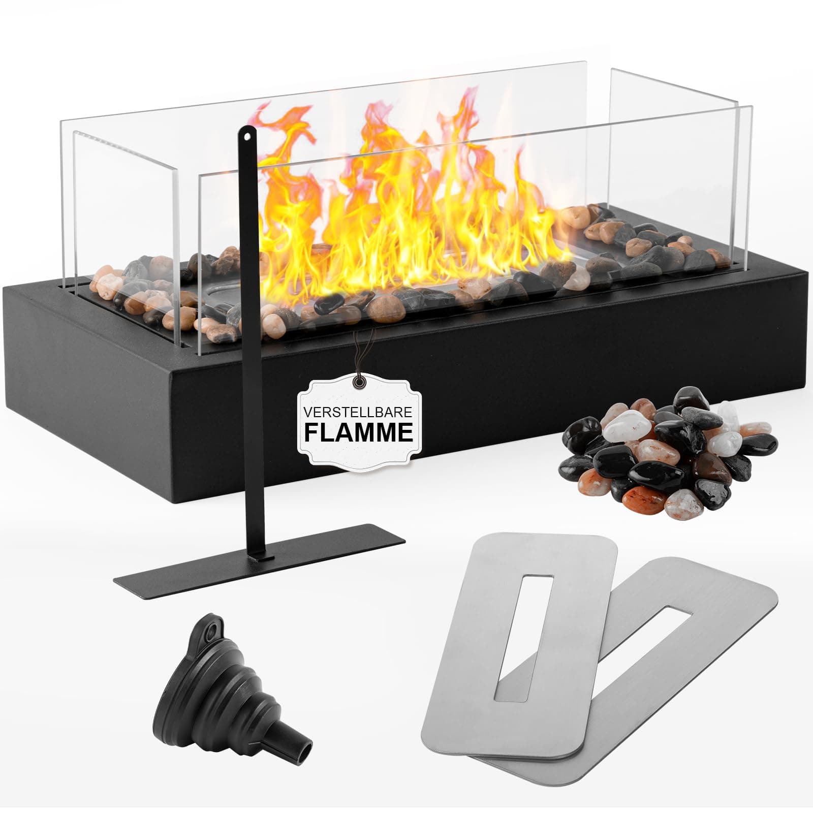 NEU! Ceblish Tischkamin [3h Brenndauer] | Tischfeuer Set für Indoor&Outdoor