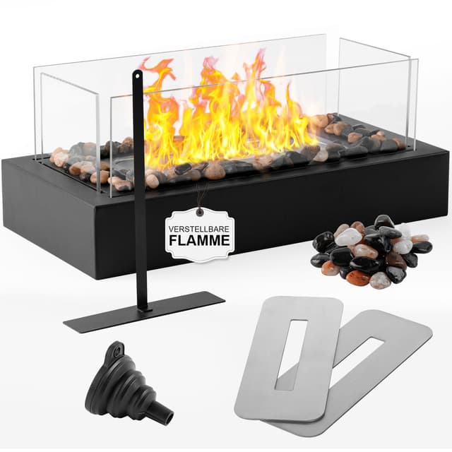 NEU! Ceblish Tischkamin [3h Brenndauer] | Tischfeuer Set für Indoor&Outdoor