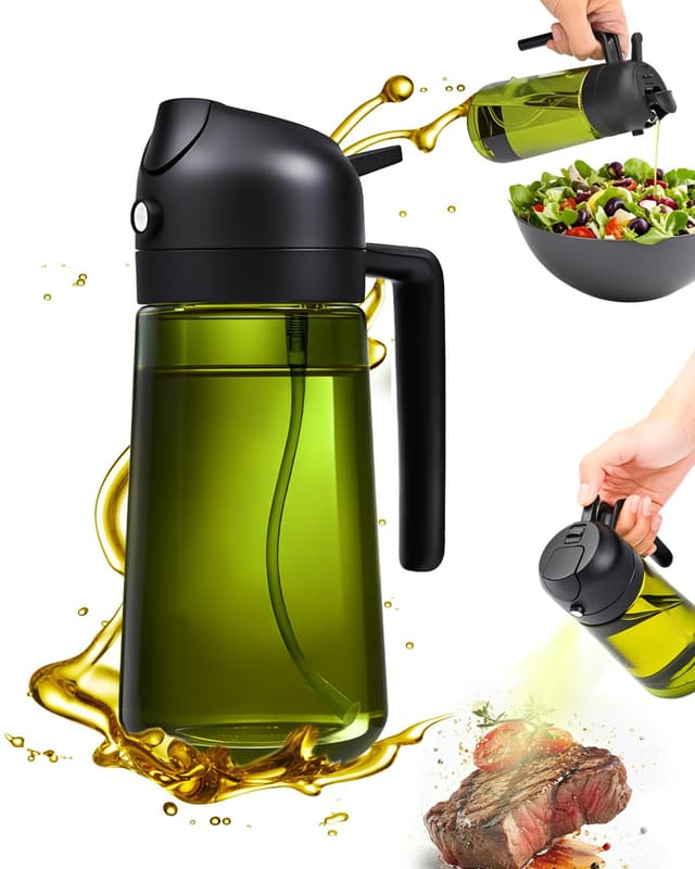 🌟 2 in 1 Ölsprüher für Speiseöl - 470ML Cooking Oil Sprayer 🌟