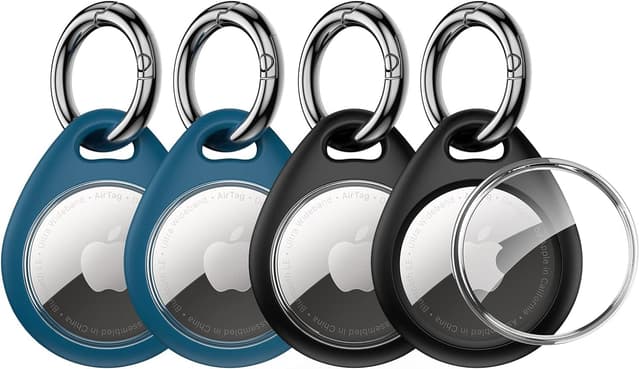 UNBREAKcable AirTag Anhänger, 4er Pack Schlüsselanhänger Schutzhülle 🛡️🔑