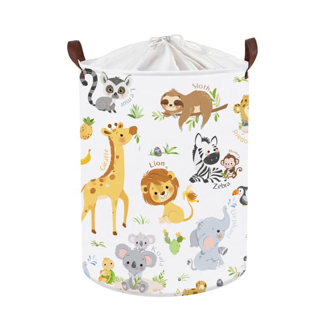 Niedlicher Jungle Animal Wäschekorb für Kinderzimmer 🦒🦁🐘🐨