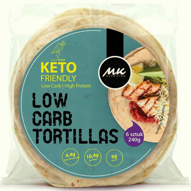 🌯 KETO Wrap LOW CARB Tortilla 4,4g Kohlenhydrate & 9g Protein | 6 Stück (240g) 🍕