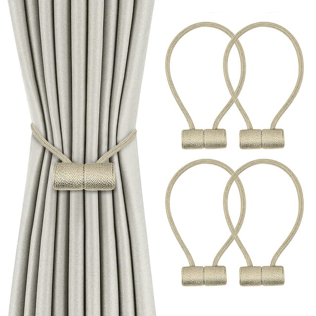 SPDYCESS 4 Stück Vorhang Raffhalter Magnetisch 🌟 Elegantes Design für Zuhause Schlafzimmer Büro