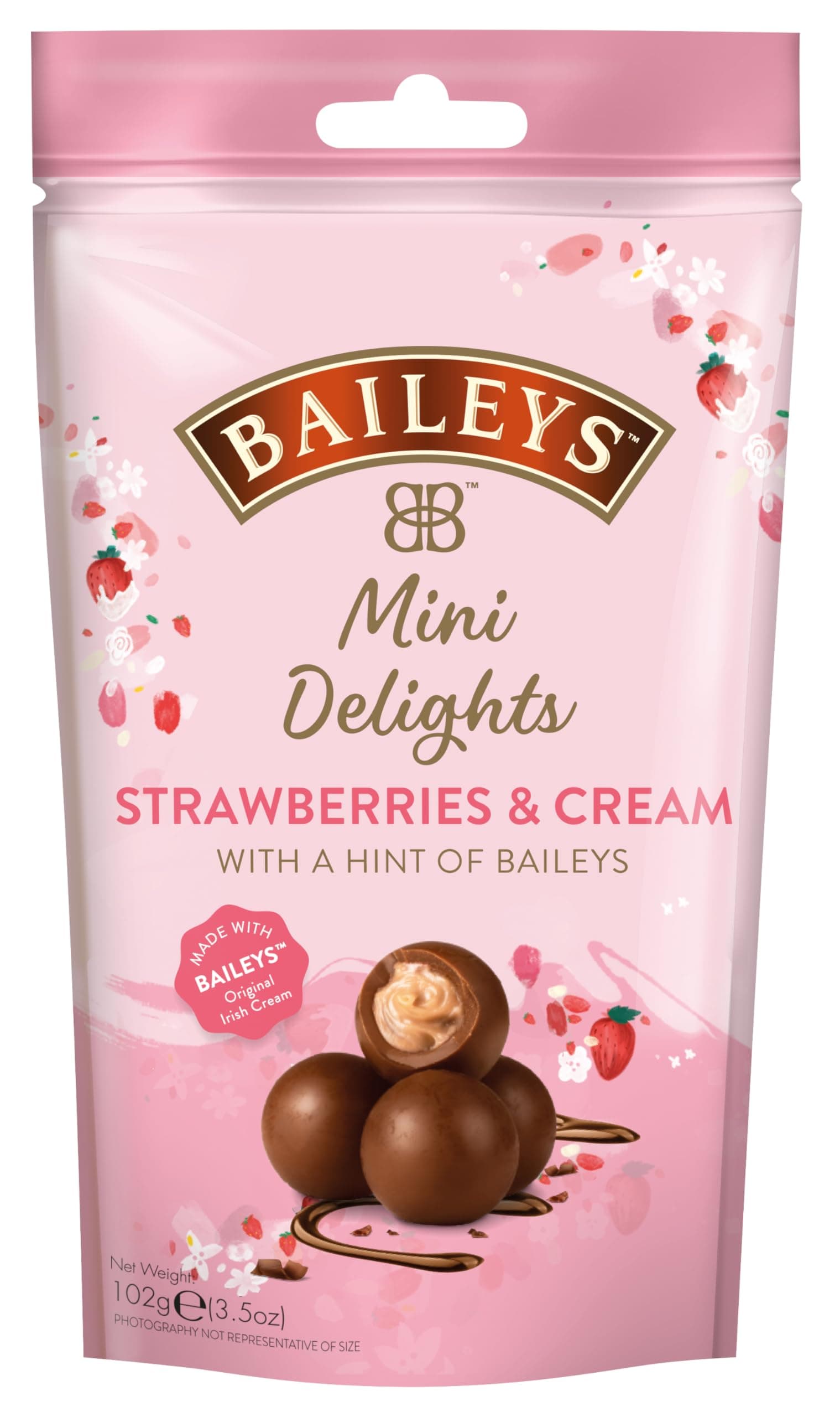 Baileys Chocolate Mini Delights Strawberries & Cream | 1 x 102 g 🍓🍫 | Pralinen Geschenk