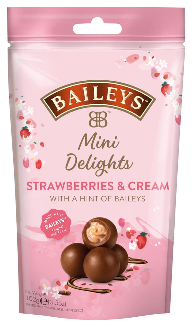 Baileys Chocolate Mini Delights Strawberries & Cream | 1 x 102 g 🍓🍫 | Pralinen Geschenk