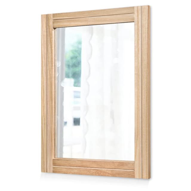 🌿 AAZZKANG Rustikale Wandspiegel mit Holzrahmen, rechteckig, Bauernhausstil 🌿