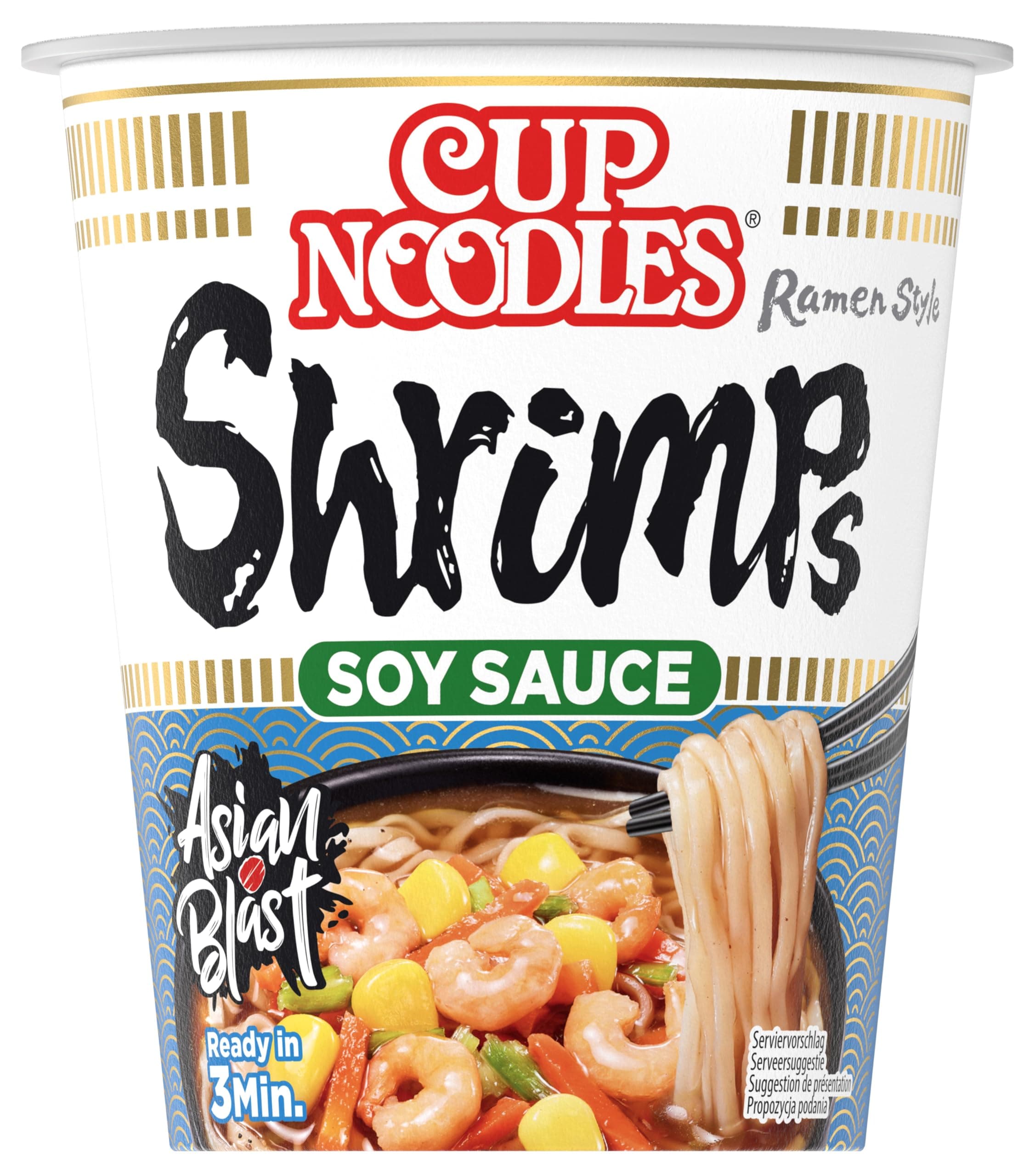 🍜 Nissin Cup Noodles – Shrimps, Einzelpack 🦐