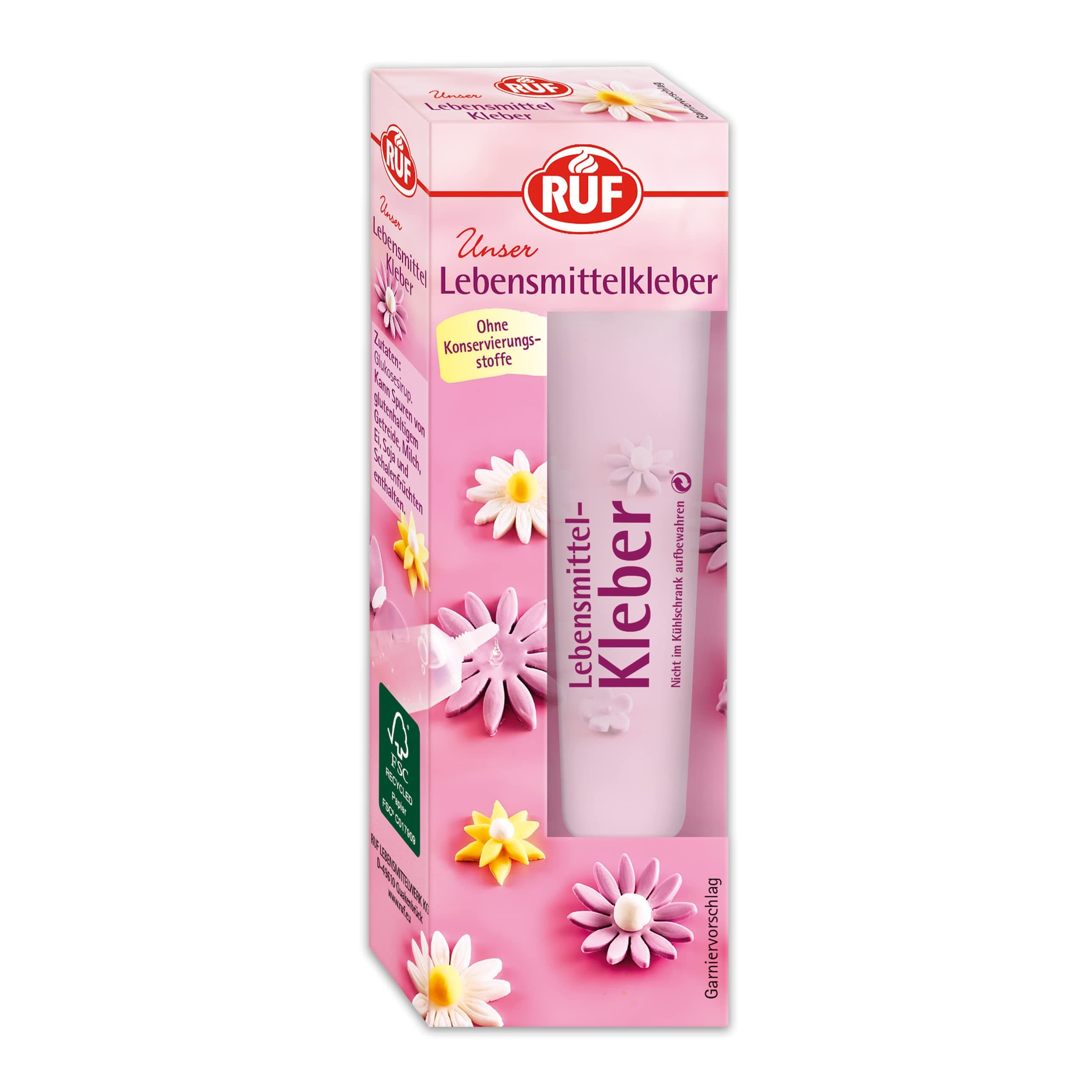 🎂🍰 RUF Lebensmittelkleber, essbarer Glukose-Kleber in der Tube - 23g