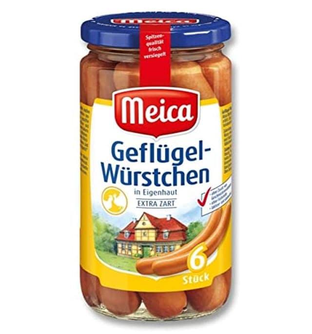 🌭 Angebotsknaller: Meica Geflügel-Würstchen, 6 Stück, 180g