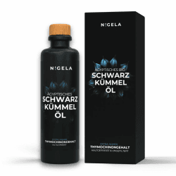 Nigela BIO Schwarzkümmelöl ungefiltert - Ägyptisches Schwarzkümmel Öl mit hohem Thymochinongehalt - In Bayern hergestellt Angebot bei HelloDeals