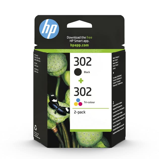 🖨️ HP 302 (X4D37AE) Original Druckerpatronen, Black + Tri-Color, 2er Pack