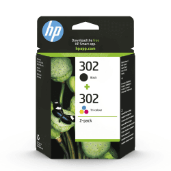 🖨️ HP 302 (X4D37AE) Original Druckerpatronen, Black + Tri-Color, 2er Pack Angebot bei HelloDeals